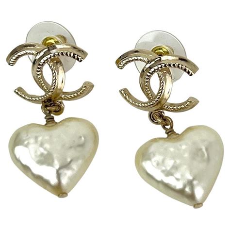 chanel earring heart|chanel earrings cheap price.